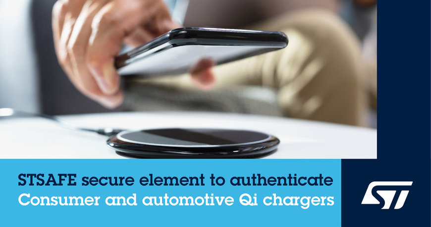 STMicroelectronics Powers Wireless-Charging Growth with Secure Solution for Consumer and Automotive Qi-certified Chargers